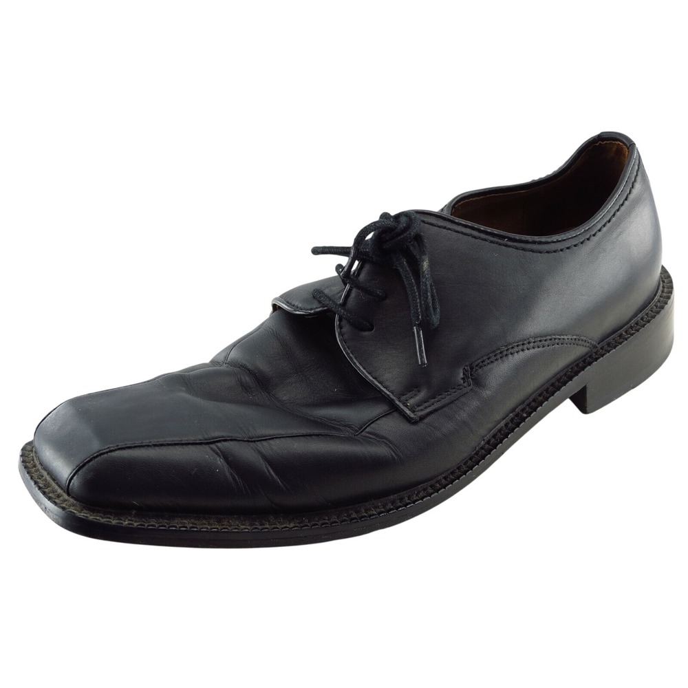 Bacco Bucci Shoes Size 9.5 M Black Derby‎ Oxfords Leather Men